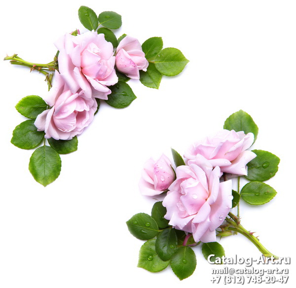 Натяжные потолки с фотопечатью - Розовые розы 55
